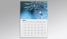 Calendrier plié agrafé